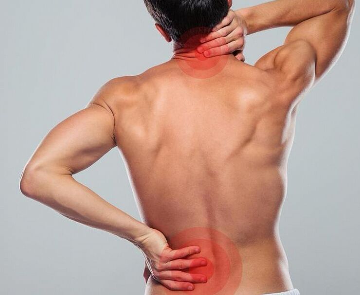 Tá osteochondrosis dromlaigh ag fear